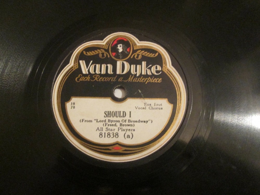 ALL STAR PLAYERS MELODIST FOUR 78 RPM VAN DYKE 81838 EXC 1920S HIGH GRADE
