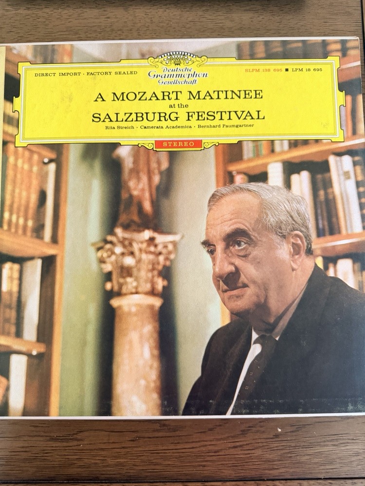 Deutsche Grammophon Mozart Matinee Salzburg Festival Rita Streich 12″ LP Stereo