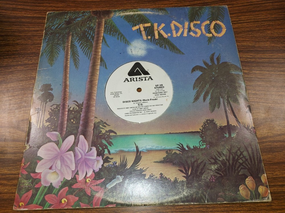 G.Q.*DISCO NIGHTS(ROCK-FREAK) & BOOGIE OOGIE*12″VINYL ARISTA SP-38 G++/G+ PROMO!