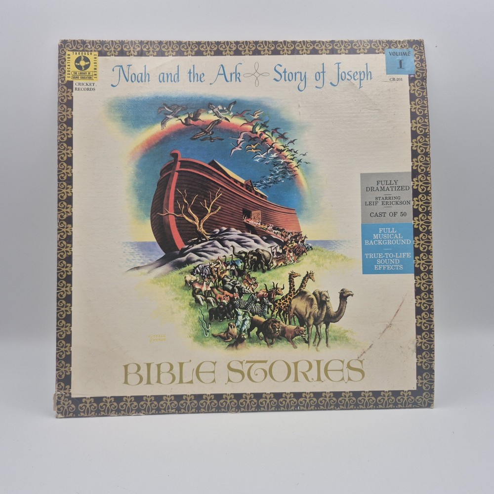 Bible Stories Noah And The Ark Story Of Joseph Vinyl LP Album Record Cricket LN