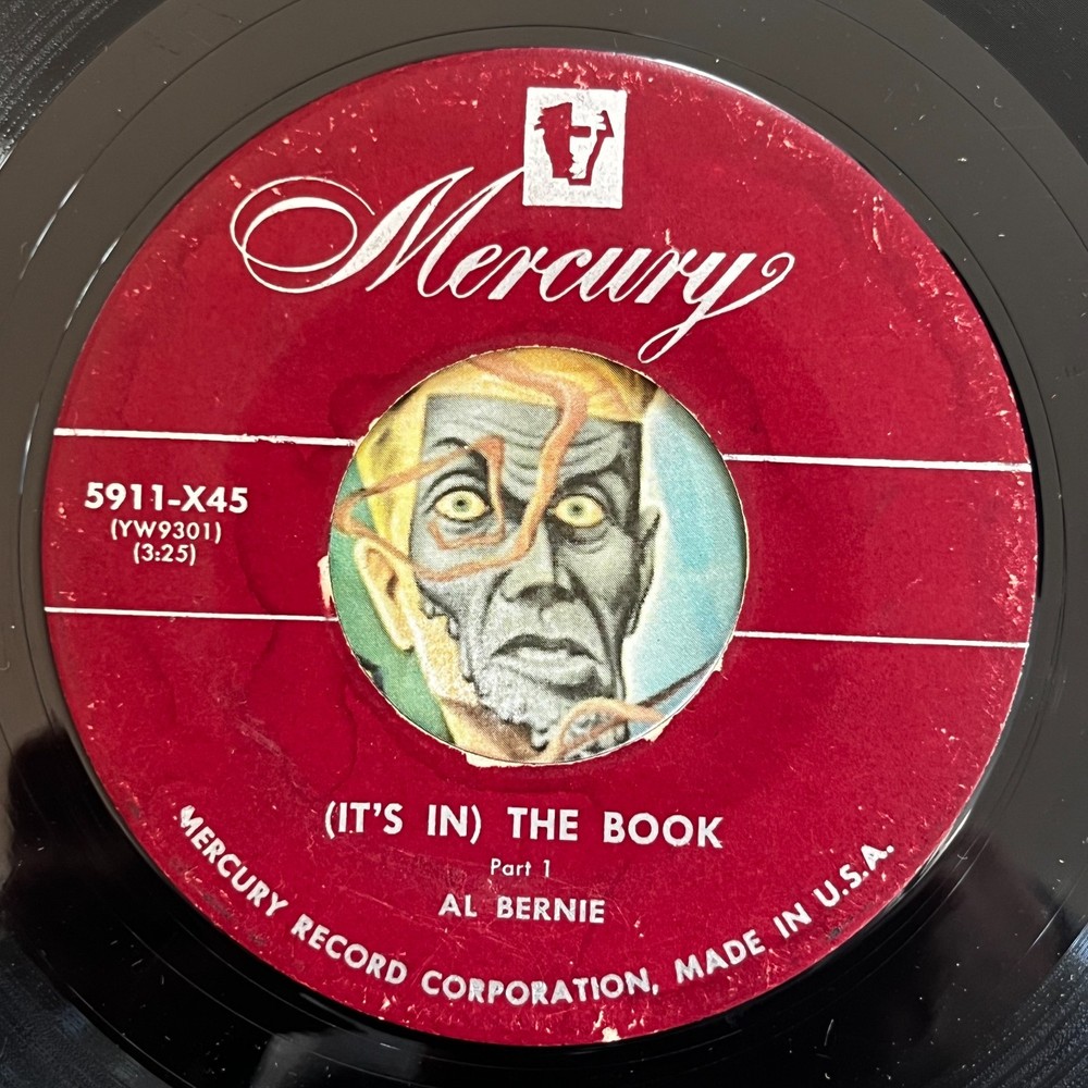 HEAR Al Bernie 45 (It’s In) The Book MERCURY 5911 comedy spoken word