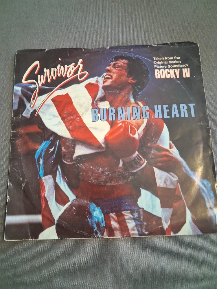 Survivor Burning Heart 1985 Vinyl Single Paper Sleeve Scotti Bros ZS7 40203
