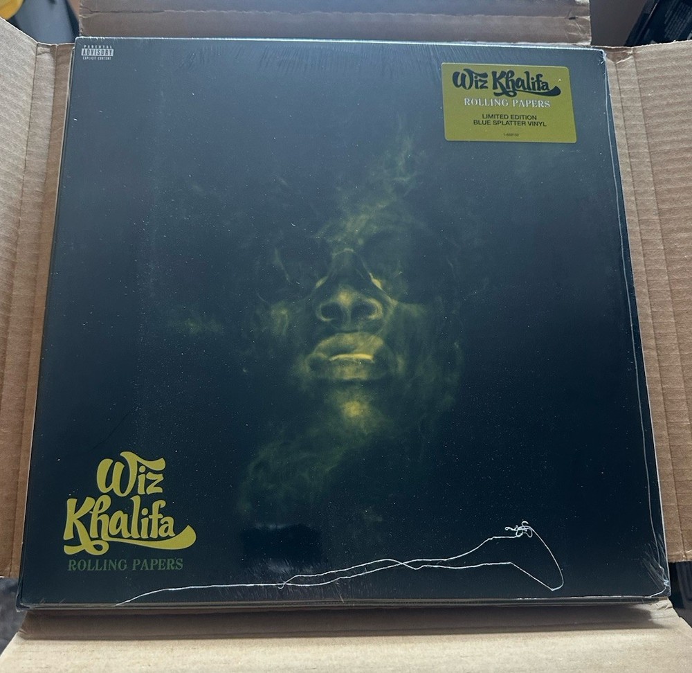 Wiz Khalifa Rolling Papers Blue Splatter Vinyl New In Hand