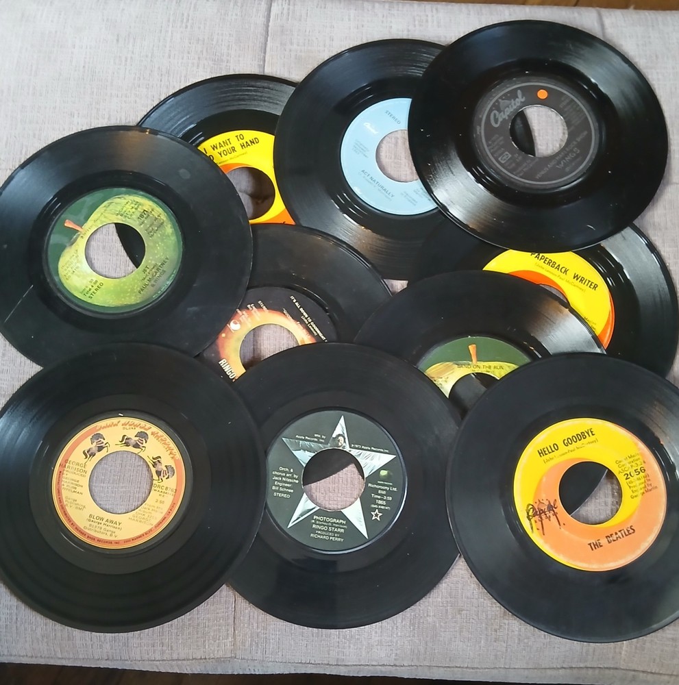 10 Beatles Related 45rpm Record Collection