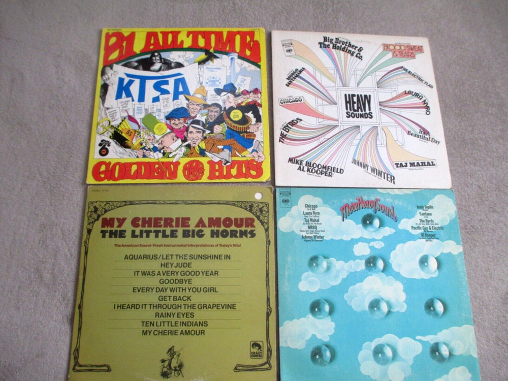 HARD ROCK COMPILATION 4 LPs Psych Prog Rock ULTRASONIC Byrds Santana NRBQ et VG+
