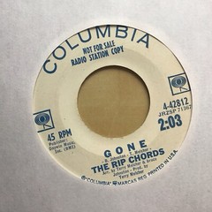 THE RIP CHORDS~Gone (both Sides) Radio Station Copy 45 RPM promo ( Blue Vinyl )