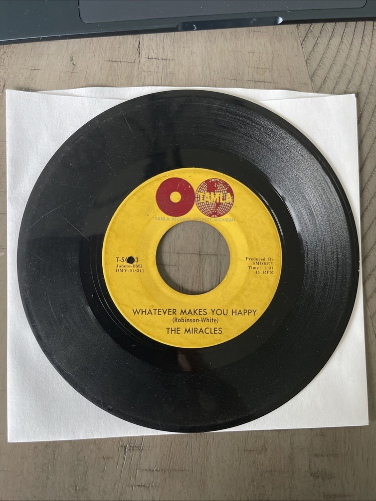 The Miracles Mickey’s Monkey/Whatever Makes You Happy 45 Vinyl bin136