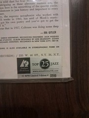New Sealed Collectors Thelonious Monk With John Coltrane 180 Gram Numbered #0599
