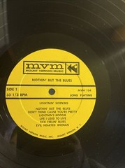 Lightnin’ Hopkins Nothin’ But The Blues! Mount Vernon Music MVM 104 RARE LP