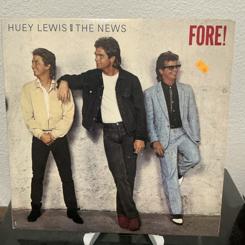 Huey Lewis & The News – Fore! LP EX Vinyl/Strong VG+ Sleeve