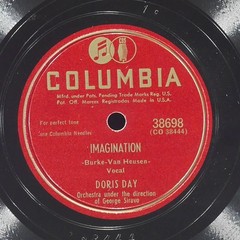DORIS DAY Bewitched / Imagination COLUMBIA 38698 EX 78 RPM 1950 Vocal 10″ Pop