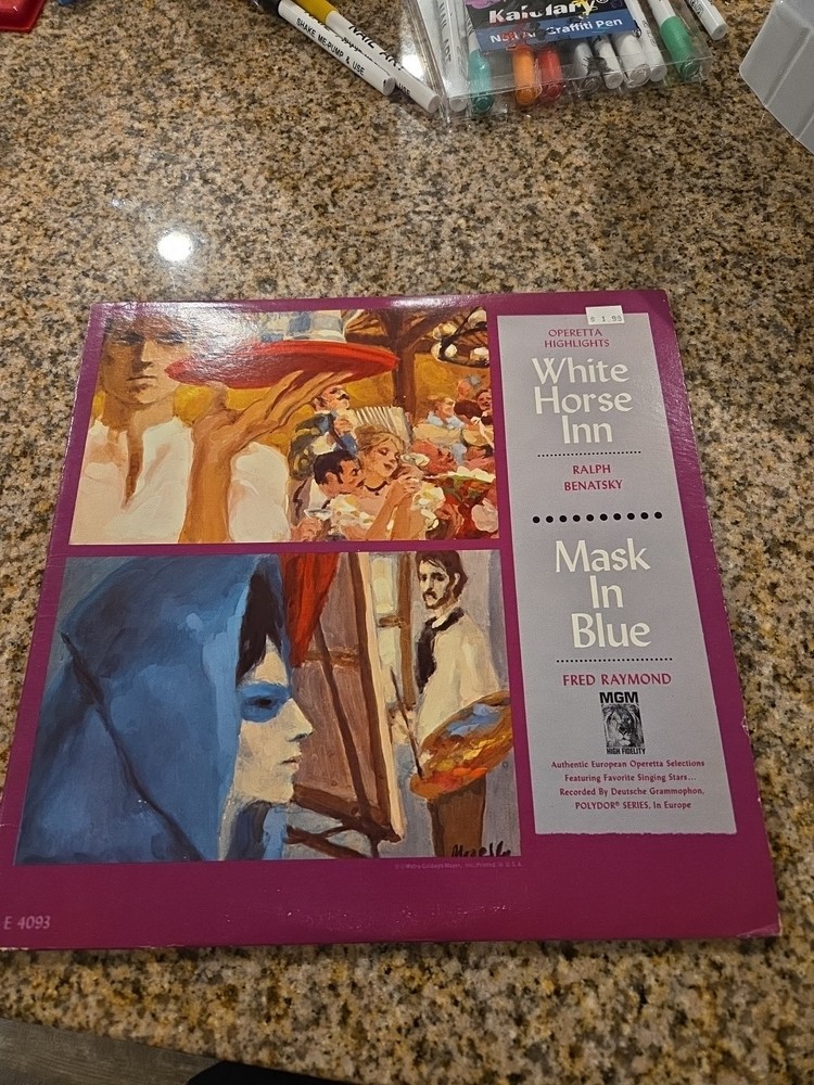 White Horse Inn Mask In Blue MGM LP Ralph Benatsky Fred Raymond