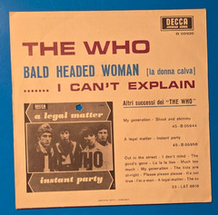 7″ – THE WHO – BALD HEADED WOMAN / I CAN’T EXPLAIN