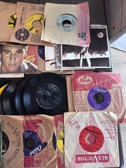 Lot of 45 Vinyl Records 1950s-60s Rock Pop Jazz RCA Capitol MGM Roulette + more