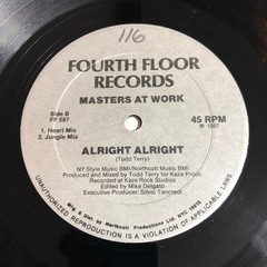 Masters At Work – Alright Alright 12″ Single Record 1987 Fourth Floor House