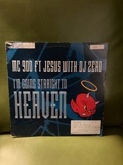 MC 900 Ft Jesus W/ DJ Zero – Straight To Heaven 12” Vinyl Single, 1989 PROMO VG+