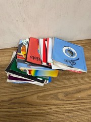 Box Lot of 75 Vinyl 45 Records From Large Collection Country Pop Random pulls