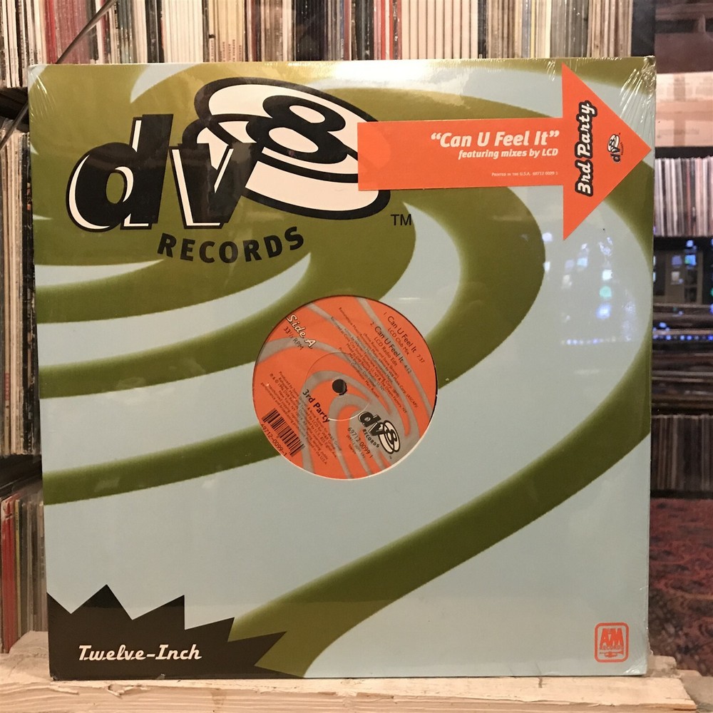 [EDM/DANCE/ELECTRONICA]~SEALED 12″~3RD PARTY~Can U Feel It~[x4 Mixes]~[1996~DV8]