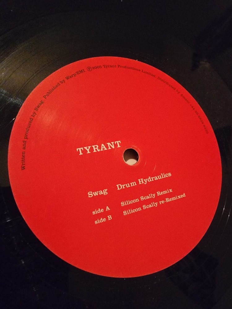 Vinyl Record LP Tyrant Drum Hydraulics Silicon Scally Remix 2005 Swag
