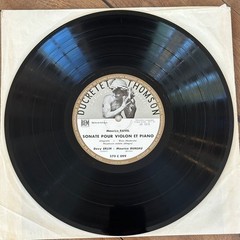 Devy Erlih Bureau Rare! ED1 France 10” lp Ravel Piano Violin Ducretet Thompson