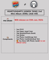 HEARTS2HEARTS LEMON TANG 2nd Mini Album JEWEL CASE Ver/CD+Photo Book+2 Card+GIFT