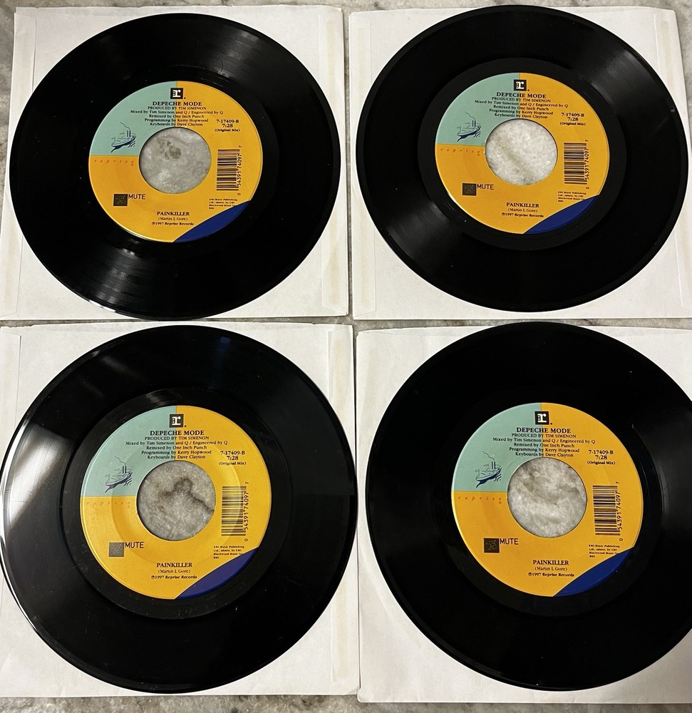 (4) 1997 DEPECHE MODE 45 “ Barrel of a Gun / Painkiller” Reprise MINT – LOOK