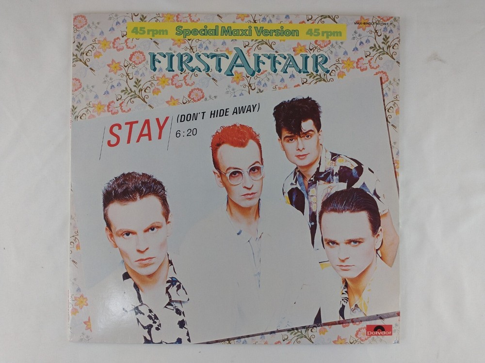 First Affair Stay Vinyl 12″ Record 45 RPM Special Maxi EP Polydor West Germany