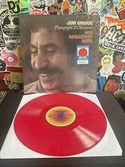JIM CROCE Photographs & Memories His Greatest Hits VG++ RED VINYL W/HYPE STICKER
