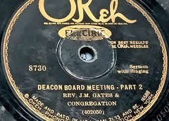 78 RPM 1920S BLACK SERMON- REV GATES- Rare DEACON BOARD MEETING Pts 1/2