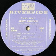 Abbey Lincoln – That’s Him! (180 GRAM VINYL. MONO)