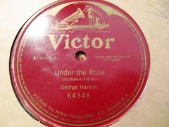 1912 GEORGE HAMLIN tenor Stoddard Fisher UNDER THE ROSE Victor 64348 _