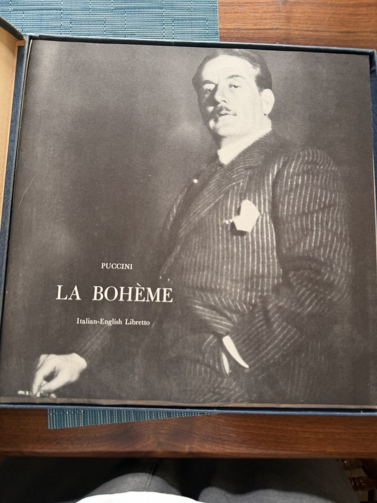 Puccini La Bohème RCA Victor 12″ Vinyl Box Set Hi-Fi Italian/English Libretto