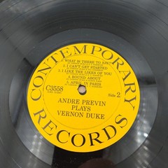 1958 Andre Previn Plays Songs By Vernon Duke Jazz Piano LP VG+ Vinyl