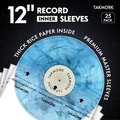 Vinyl Record Inner Sleeves: 12″ Anti-Static Rice Paper LP Sleeves Album Recor…