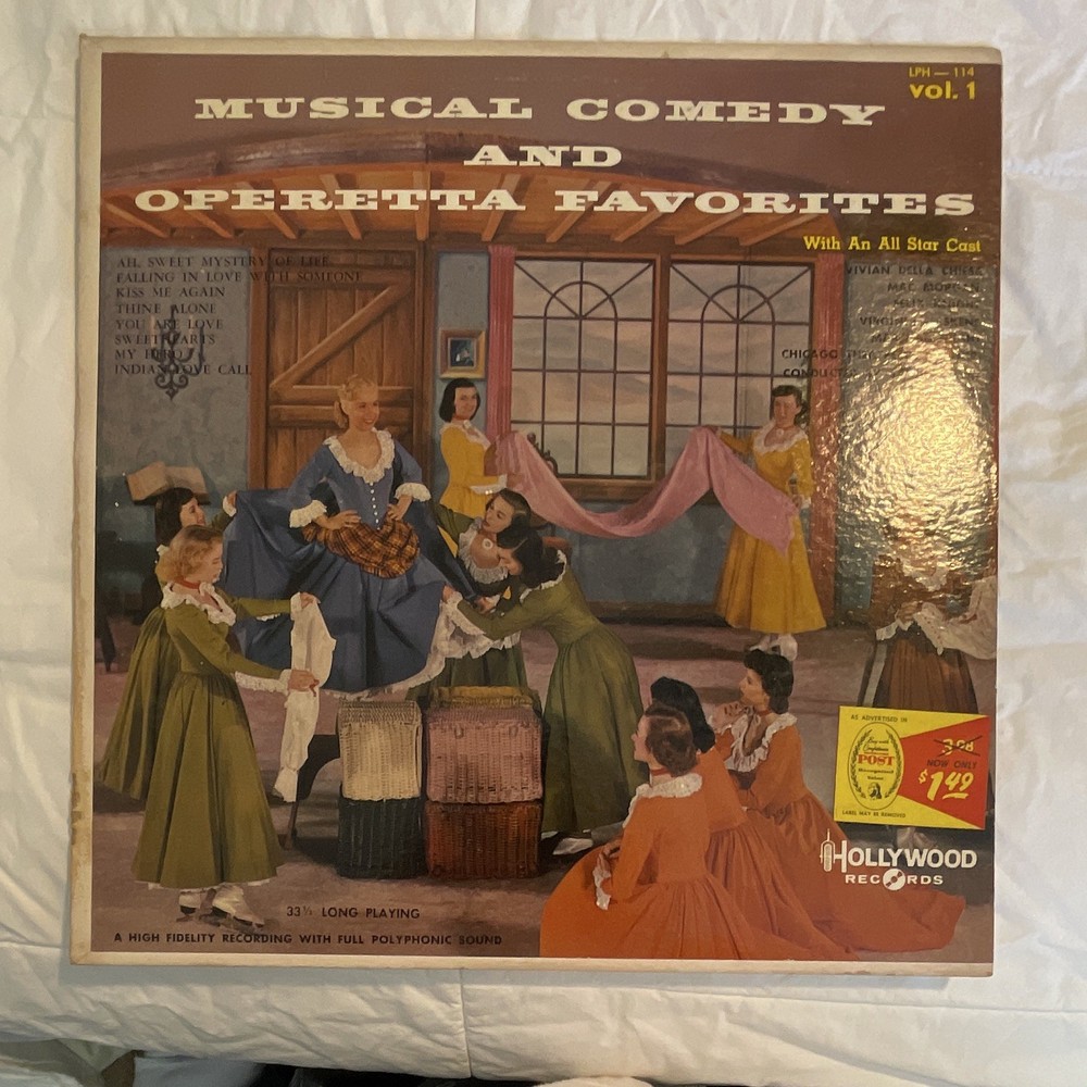 Hollywood Records All Star Cast Musical Comedy Operetta Vol 1 12″ LP 33 Hi-Fi