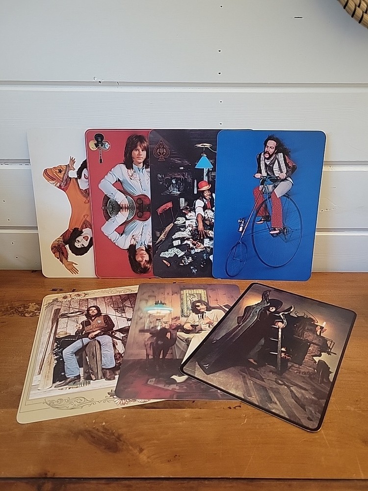 1972 Three Dog Night Seven Separate Fools Oversized Set of 7 Cards Album Insert