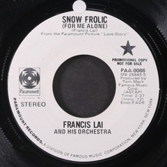 FRANCIS LAI: snow frolic / same PARAMOUNT 7″ Single 45 RPM