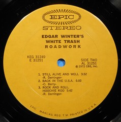 EDGAR WINTER’S WHITE TRASH ROADWORK 2X LP 1972 ORIGINAL NICE CONDITION! VG/VG!!