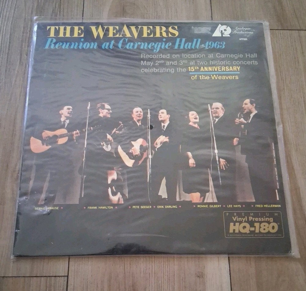 The Weavers – Reunion At Carnegie Hall ’86 Analogue Prod audiophile LP Ltd Ed EX