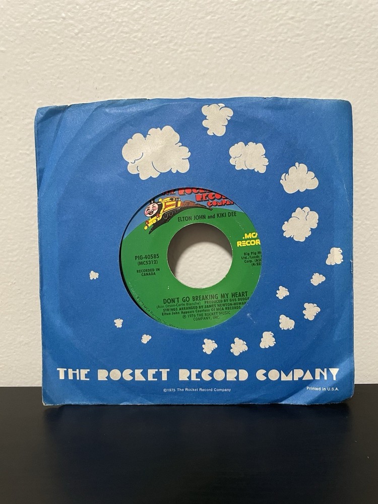 Elton John & Kiki Dee Don’t Go Breaking My Heart Snow Queen Vinyl Record 45 RPM