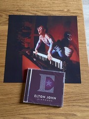 ELTON JOHN Hand Signed 12” Glossy Limited Edition Art + Diamonds CD Album Proof