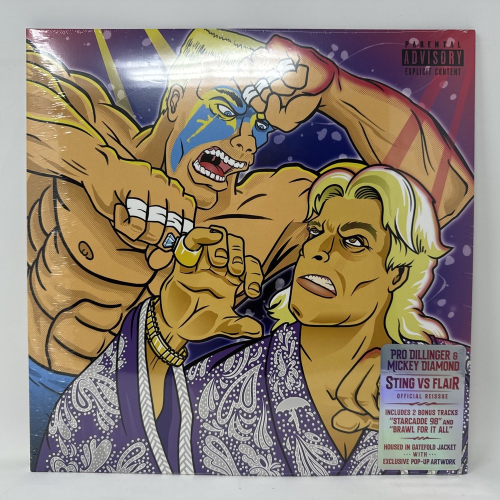 MICKEY DIAMOND Sting VS. Flair LP HALF & HALF Pink Blue /180 IN HAND SEALED
