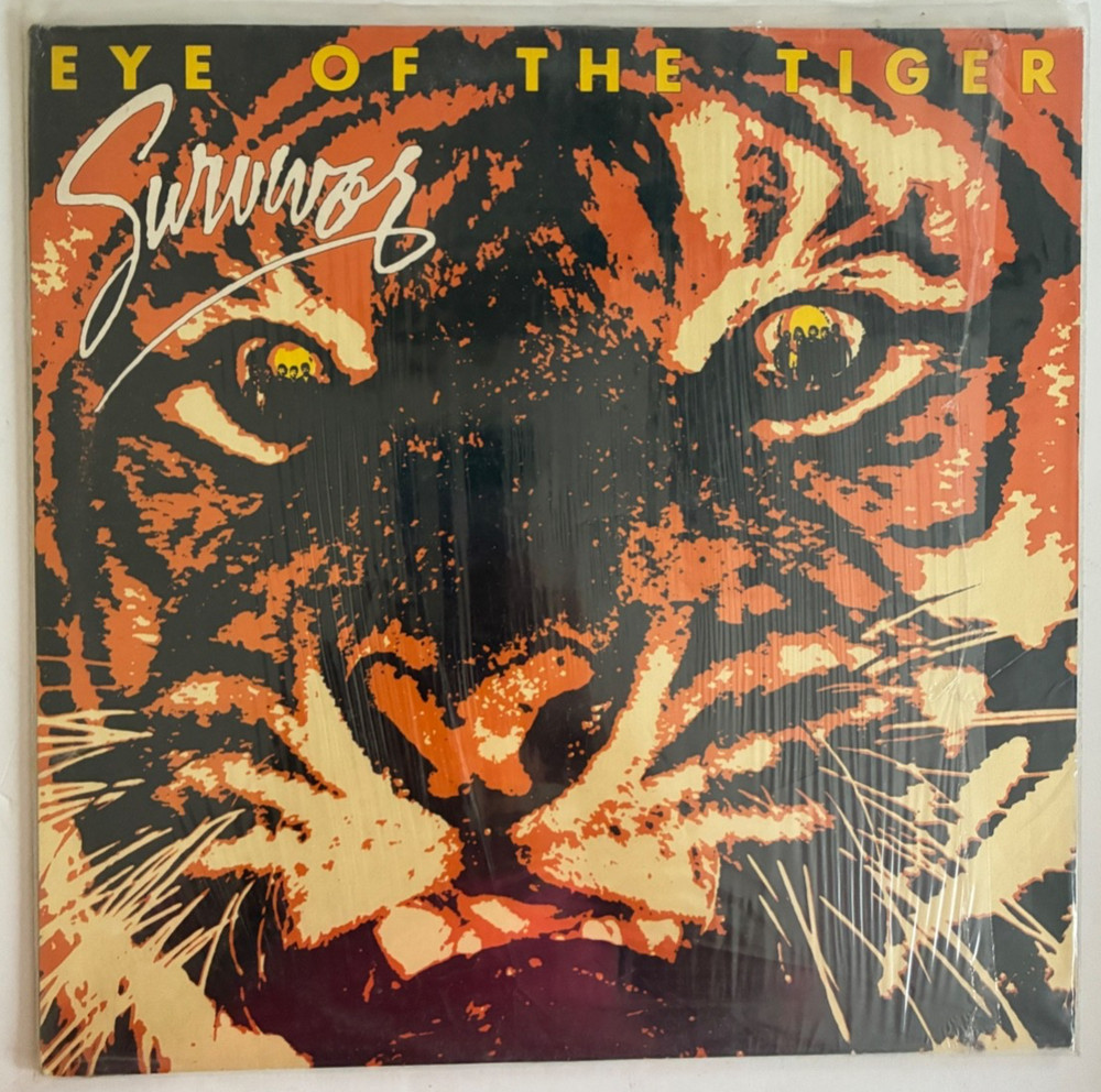 SURVIVOR Eye Of The Tiger & Insert FZ38062 LP VTG 80s Vinyl 1982 Rocky III Theme