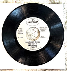 PAPER LACE The Night Chicago Died Rare Promo 7” Record 45 RPM MERCURY 73492