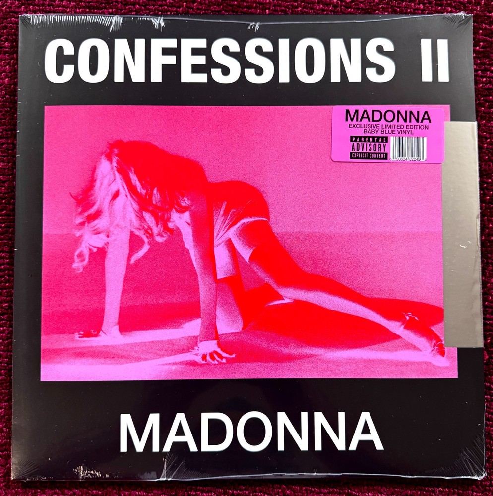 MADONNA CONFESSIONS RECORD TIKTOK PROMO BABY BLUE VINYL IN HAND LP SOLD OUT MINT