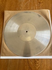 Rare 10″ ALUMINUM DISC Transcription?? SOLO VIOLIN? Bach Partitas Giga Sarabande