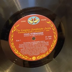 The Years To Remember (Vinyl, 1966) Longines Symphonette Society SY 5185 VG+ LP
