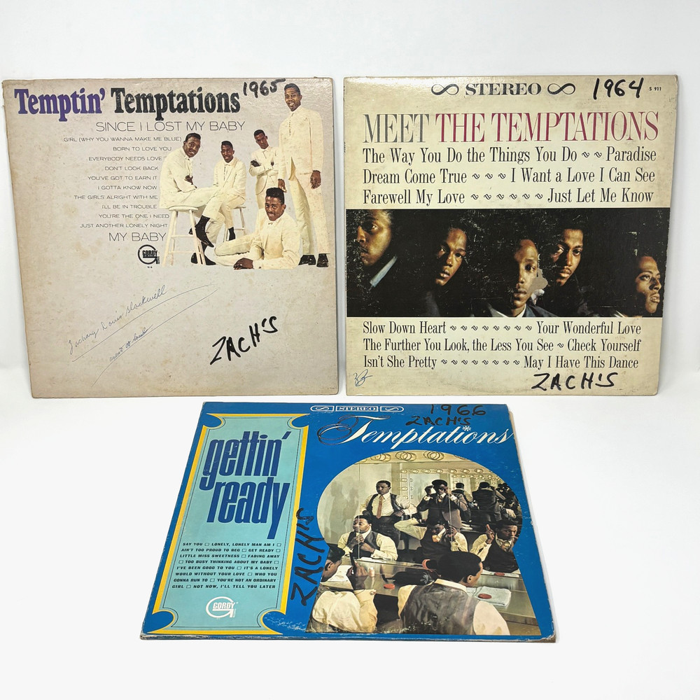 THE TEMPTATIONS – Three 1960s Vinyl LP Lot – Meet The, Gettin’ Ready, Temptin’