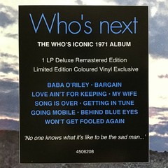 The Who – Who’s Next | 180g Coke Bottle Green LP | Remastered