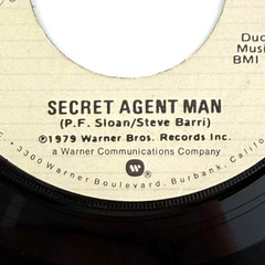 Devo Secret Agent Man DJ Copy Promo 45 RPM UK press 7″ Single record Mono Stereo